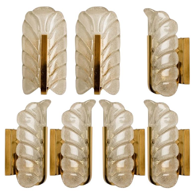 Pre-owned Orrefors 1 Of The 10 Brass Wall Lights By Fagerlund For , 1960 In Sand