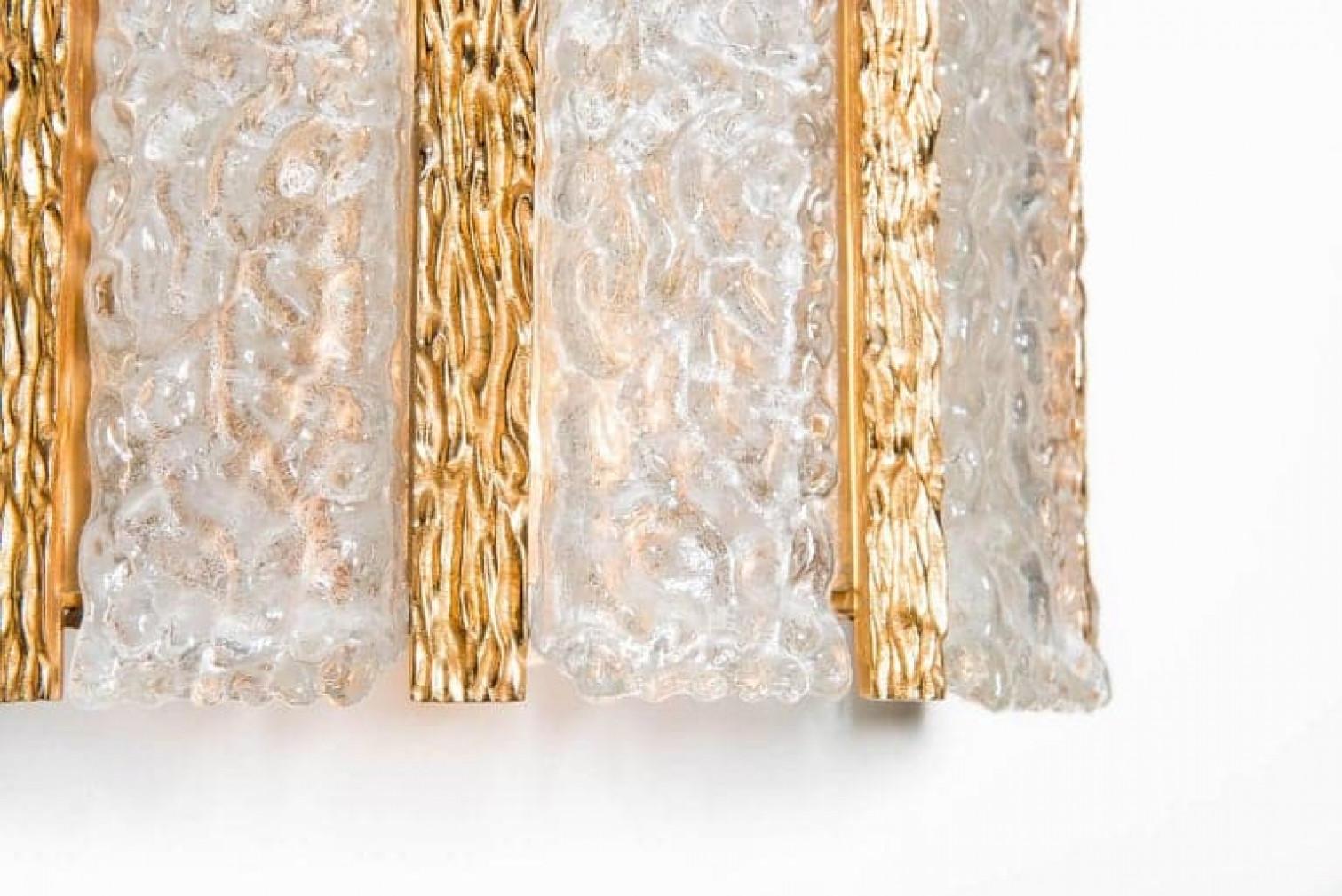 1 de los 10 Apliques Tambor Dorado y Cristal Hielo, Austria Austríaco en venta