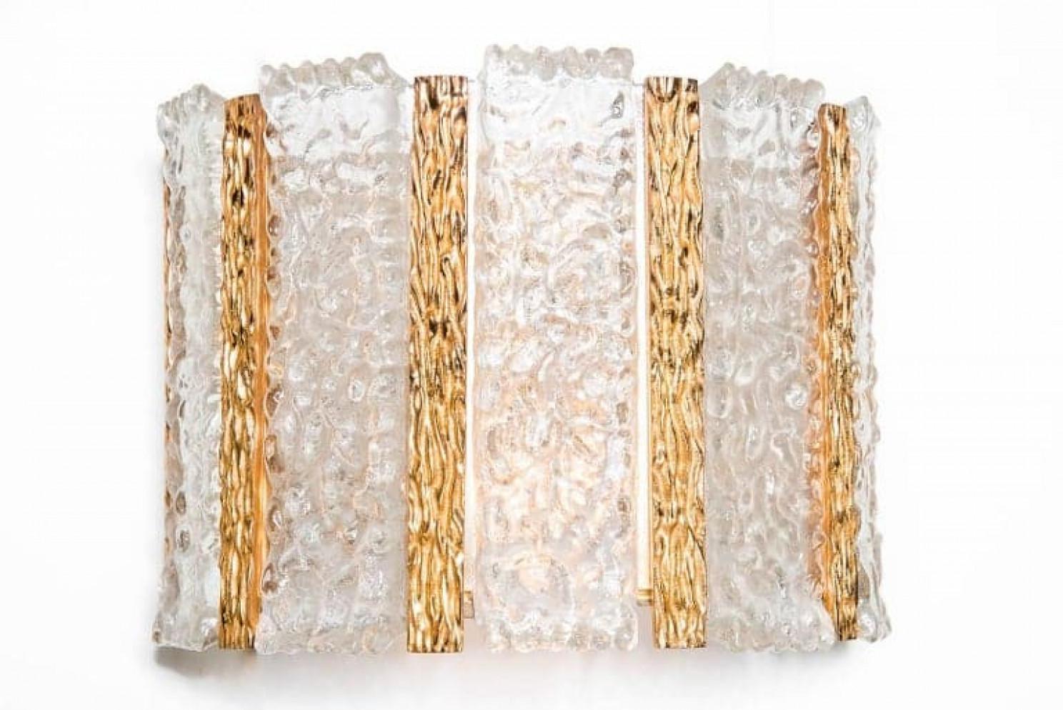 1 de los 10 Apliques Tambor Dorado y Cristal Hielo, Austria Otro en venta