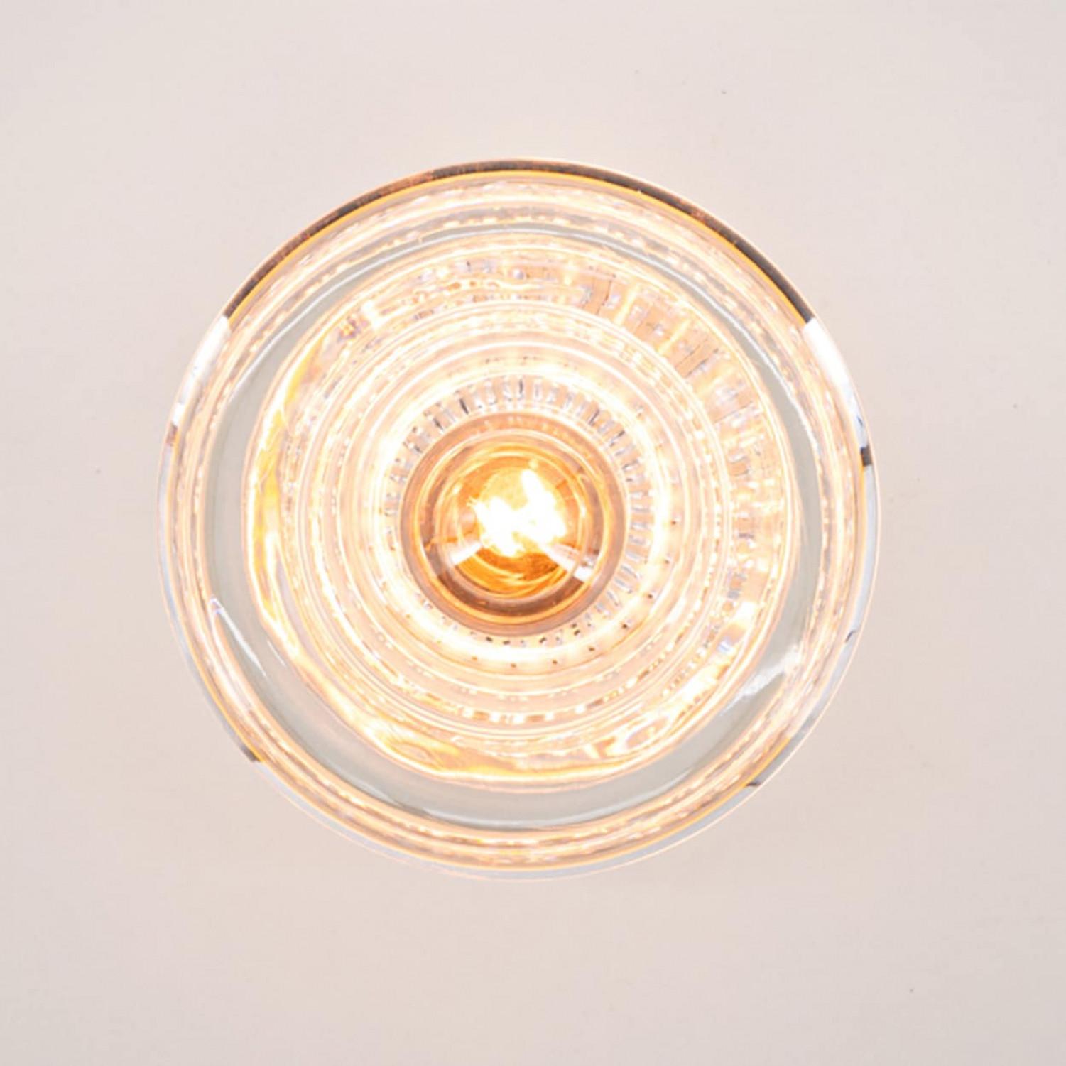 1 of the 10 Glass Wall Sconces/ Flush Mounts by Cosack Leuchten, 1970s For Sale 2