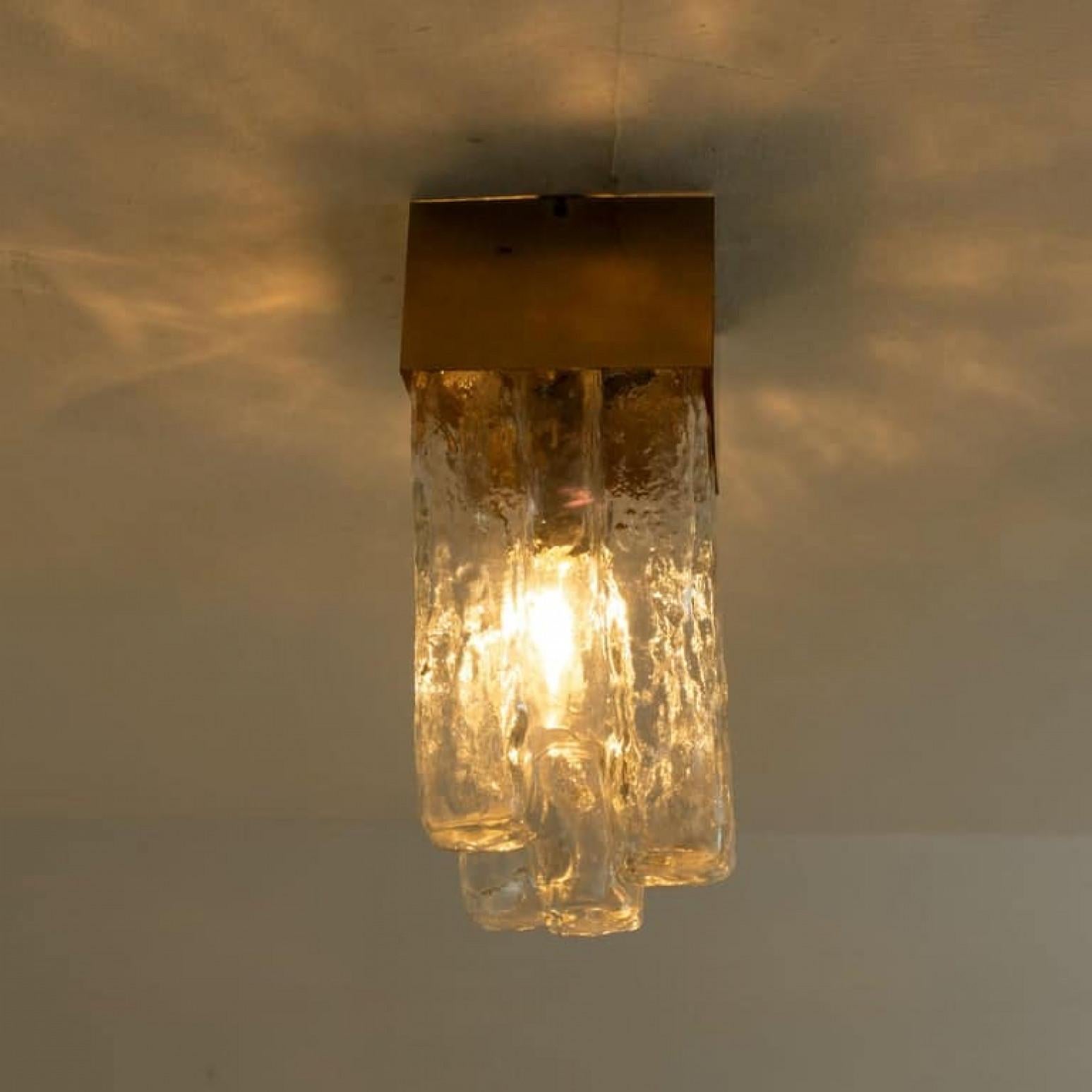 Austrian 1 of the 10 J.T. Kalmar Granada Flush Mounts, 1970s For Sale