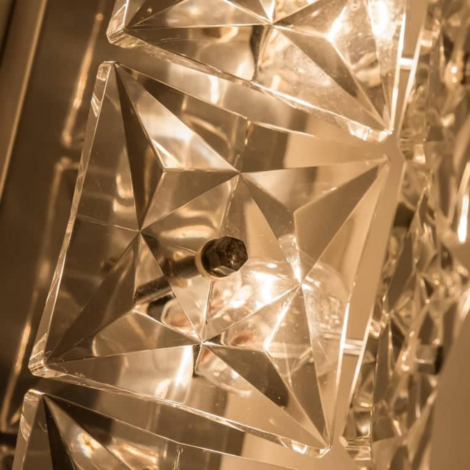 1 de los 10 apliques Kinkeldey, cristal de níquel, 1970 en venta 3