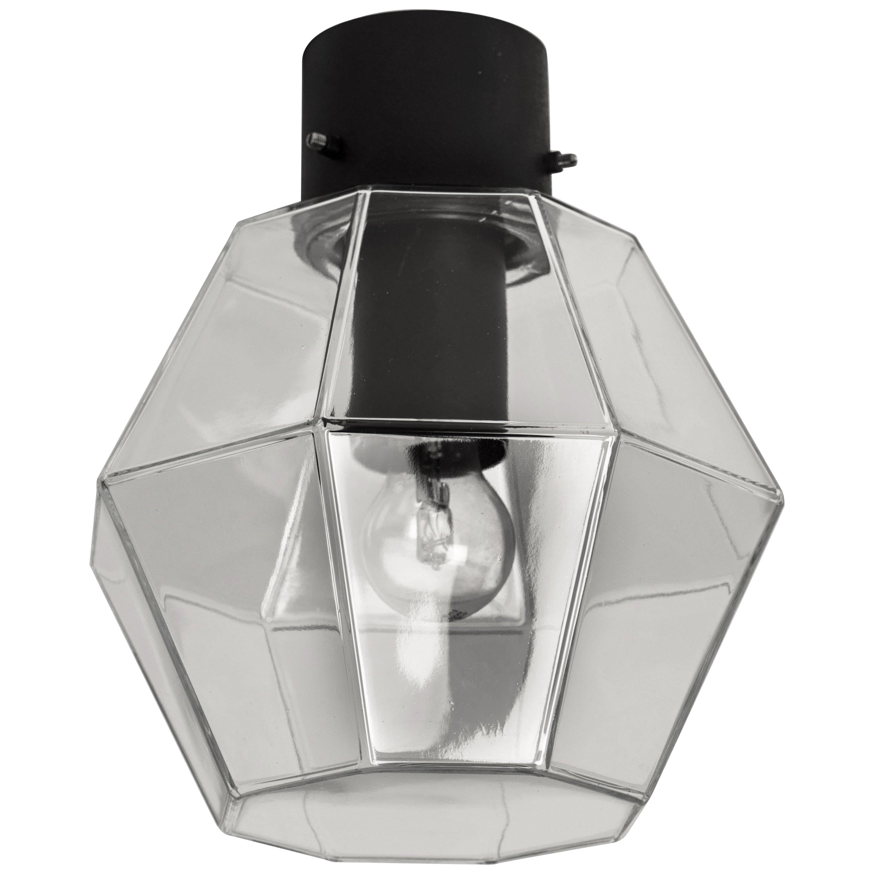1 des 10 plafonniers encastrés géométriques Limburg en verre et métal noir pour l'extérieur/intérieur Excellent état - En vente à Rijssen, NL