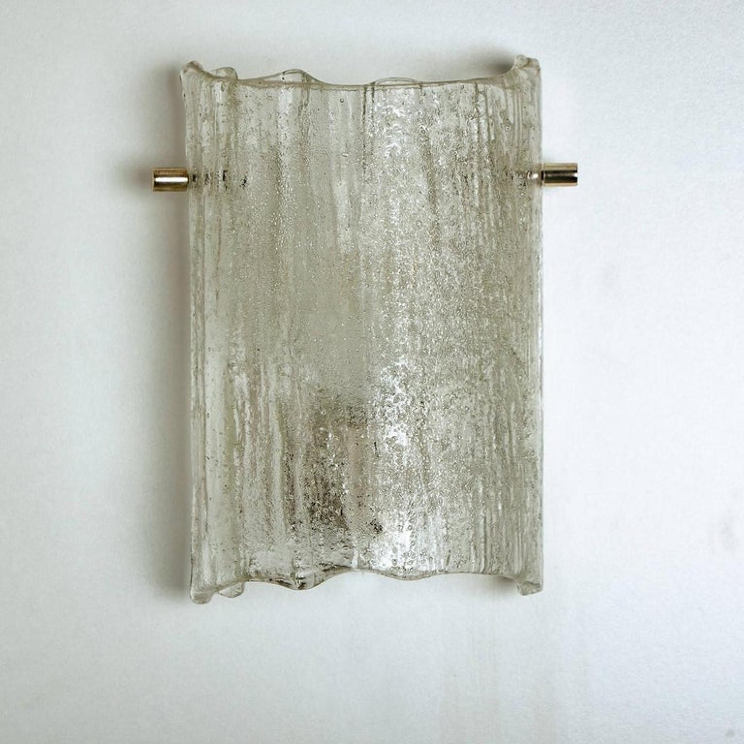 1 of the 10 Massive Glass Wall Light Fixtures by J.T. Kalmar, 1960 For Sale 3