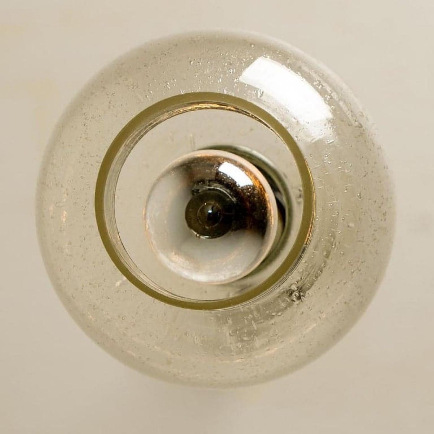Hand-Crafted 1 of the 10 of Hand Blown Glass Tube Pedant Lights by Staff Lights, 1970s For Sale
