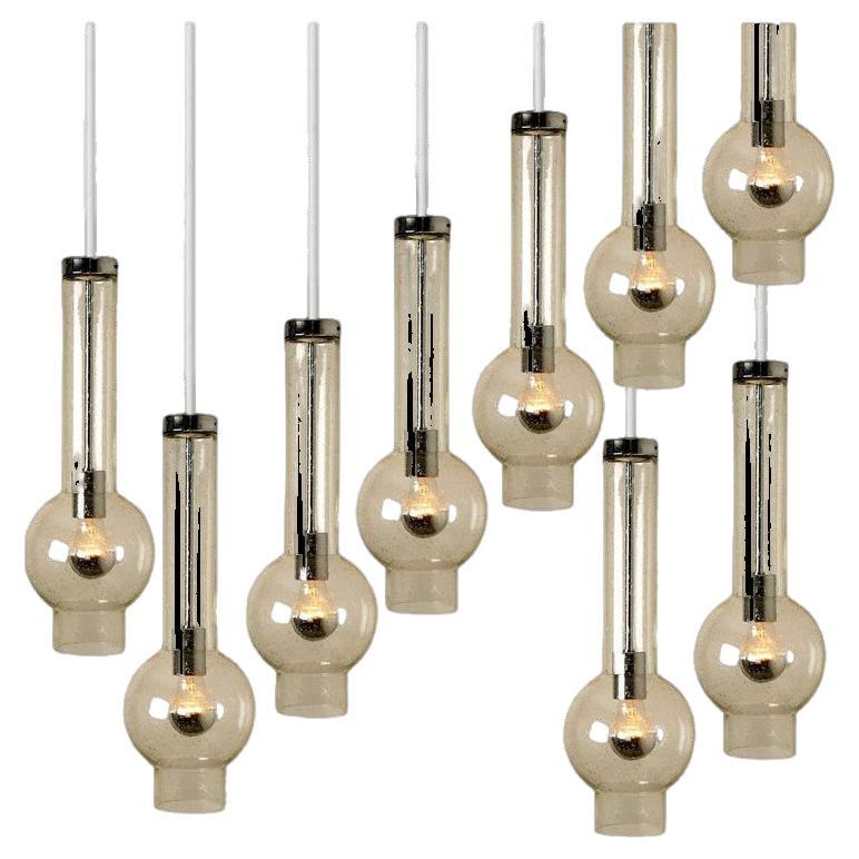 1 of the 10 of Hand Blown Glass Tube Pedant Lights by Staff Lights, 1970s