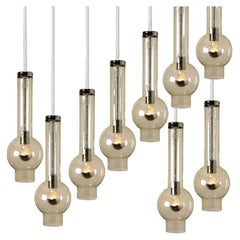 1 of the 10 of Hand Blown Glass Tube Pedant Lights by Staff Lights, 1970s