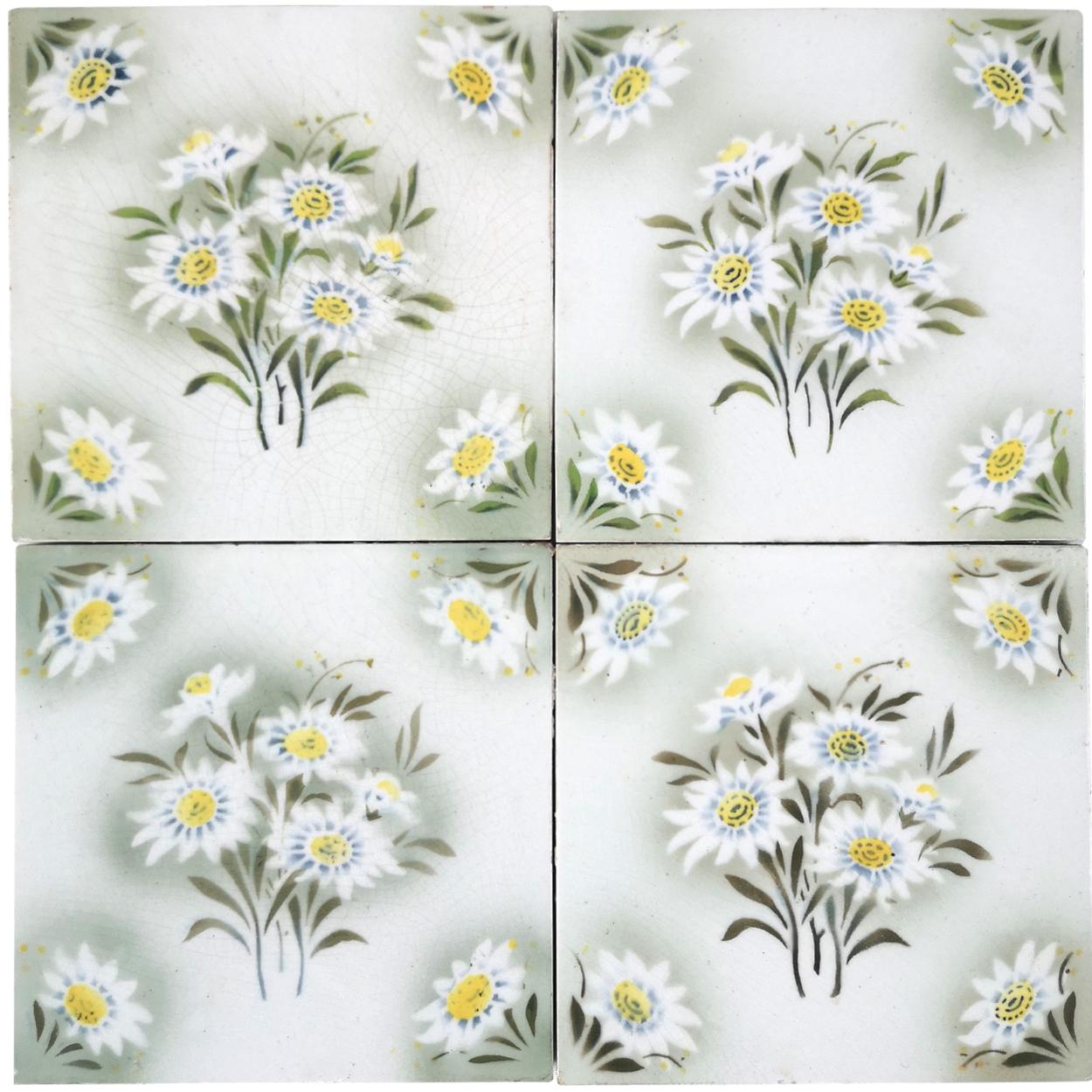 1 of the 100 Antique Ceramic Tiles by Societe Morialme, 1920