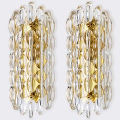 1 of the 12 Brass Wall Lights by Fagerlund for Orrefors, 1960