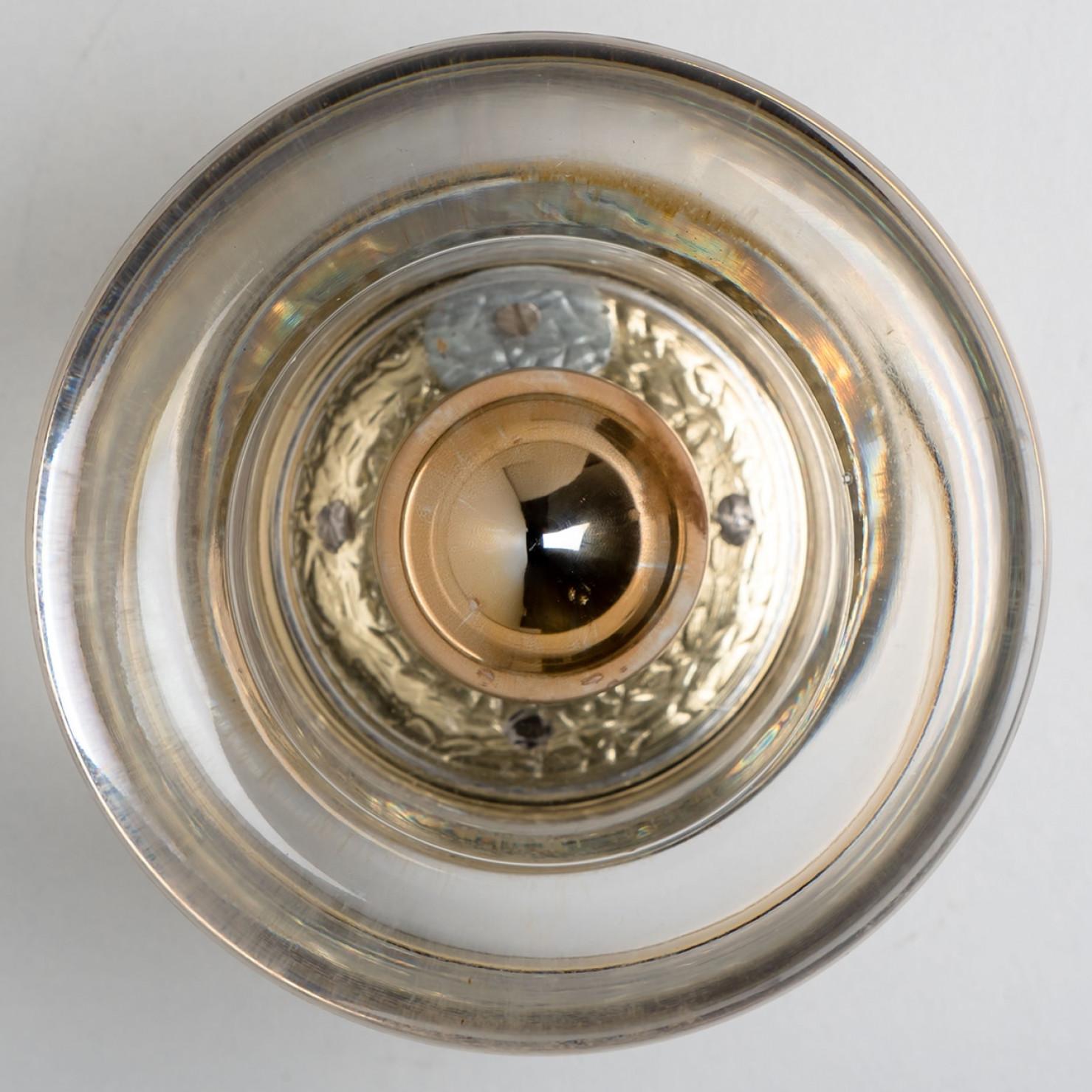 1 de las 12 Apliques de latón y cristal de Cosack Leuchten, década de 1970 en venta 2