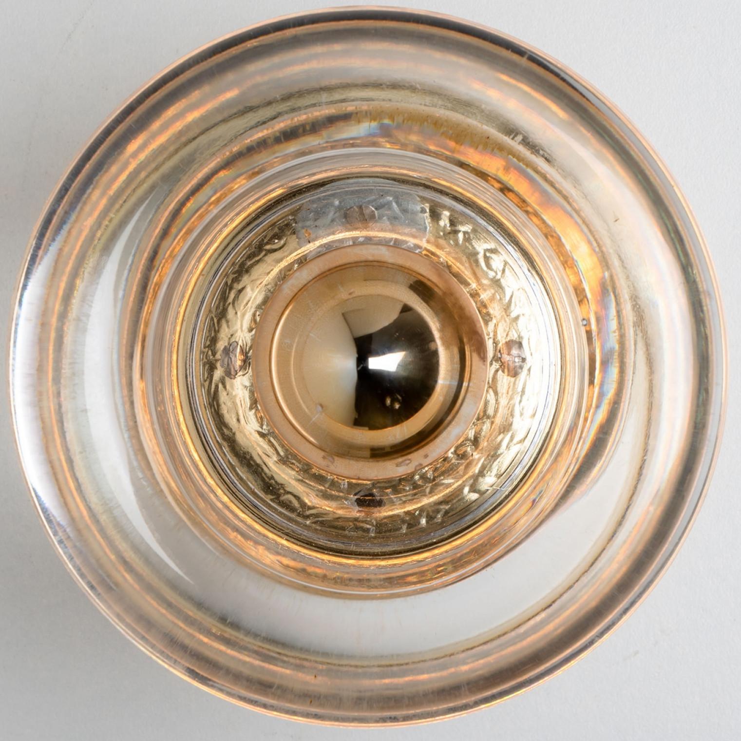 1 de las 12 Apliques de latón y cristal de Cosack Leuchten, década de 1970 en venta 3