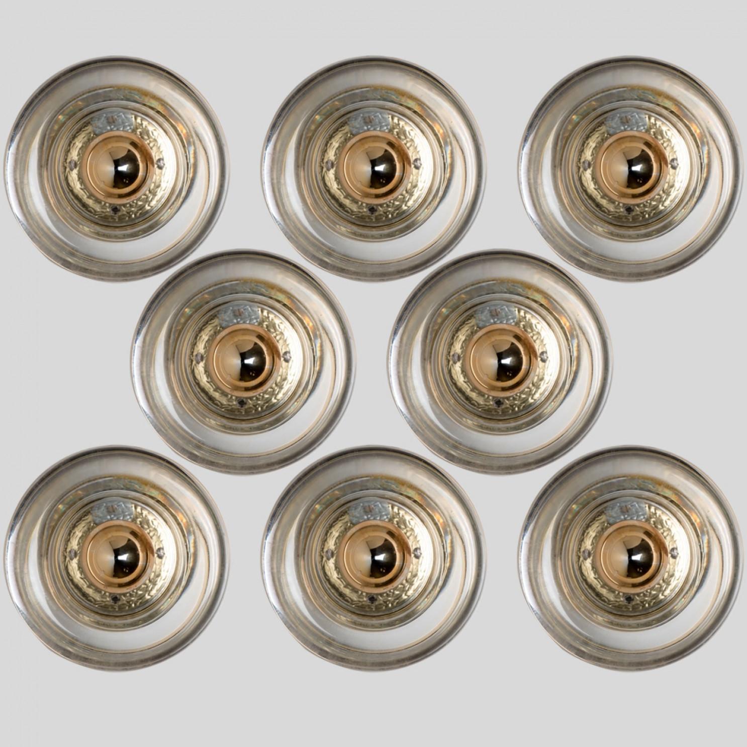 1 de las 12 Apliques de latón y cristal de Cosack Leuchten, década de 1970 Latón en venta