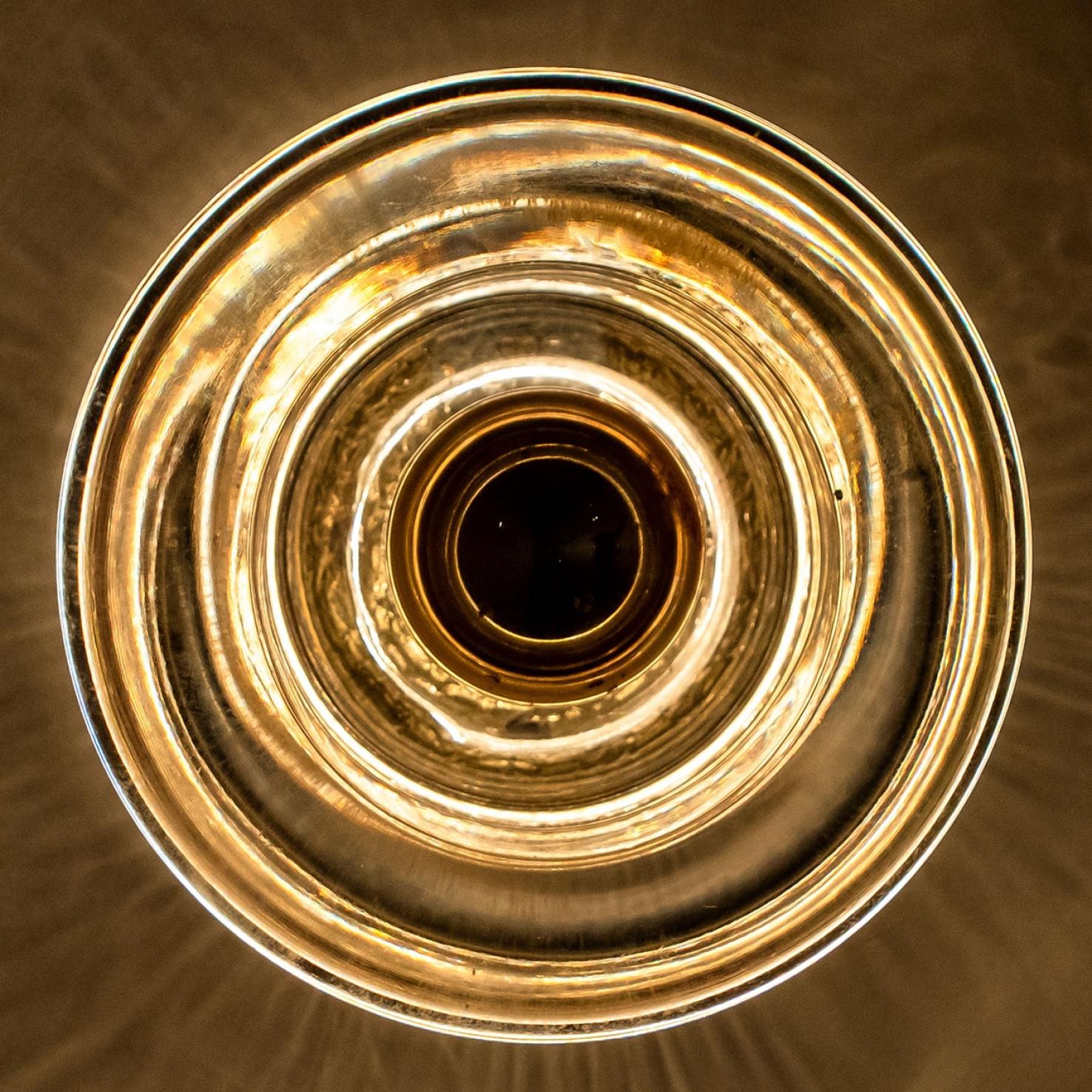 Allemand 1 des 12 appliques murales/montures encastrées en verre chromé de Cosack Leuchten, 1970