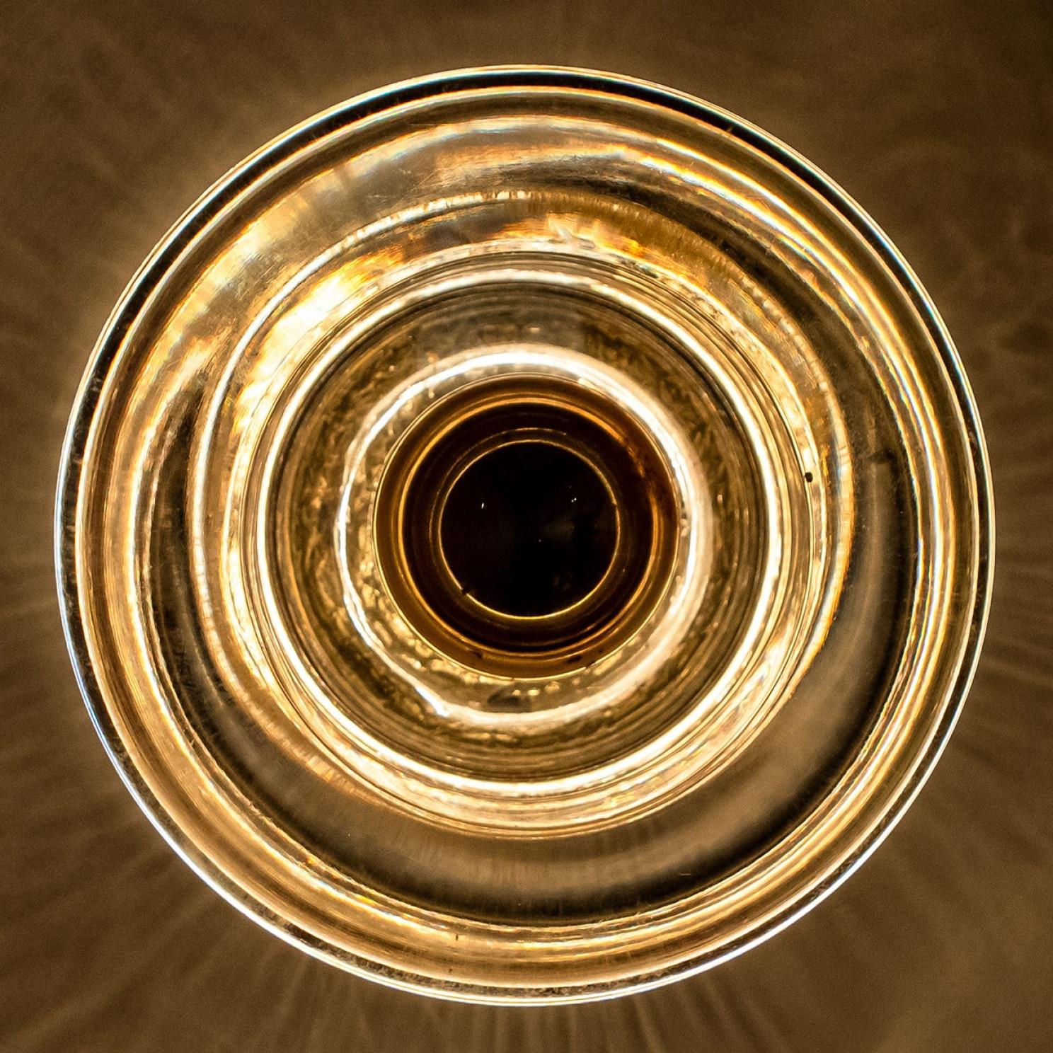 Tedesco 1 of the 12 Glass Chrome Wall Sconces/ Flush Mounts by Cosack Leuchten, 1970s in vendita