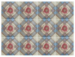 1 der 13 glasierten Relieffliesen Produits Céramiques de la Dyle, um 1930