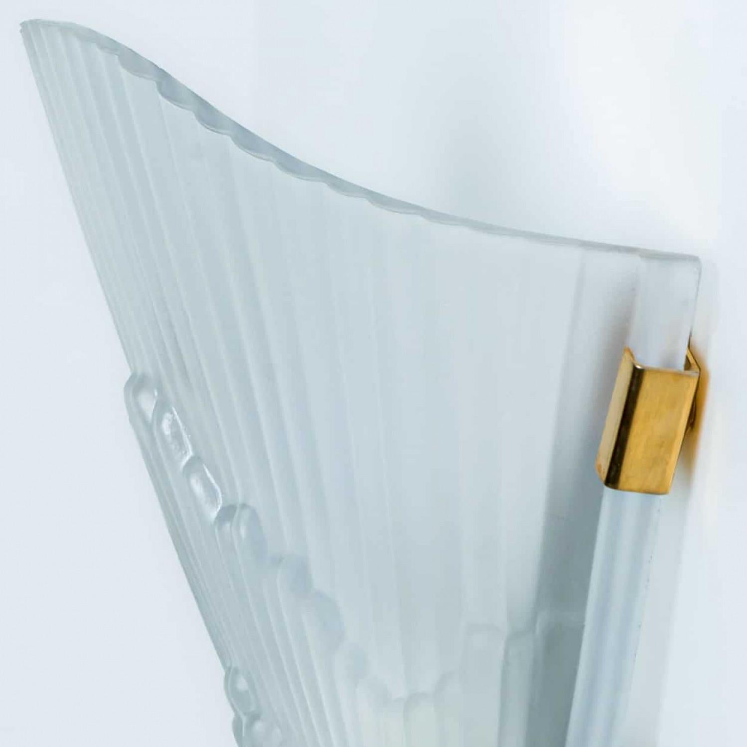 1 delle 14 applique in vetro smerigliato in stile Art Déco, 1960 in vendita 9