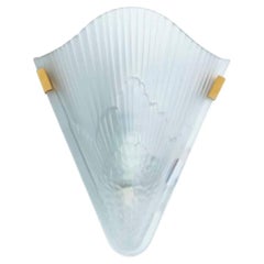 1 of the 14 Art Deco Style Frosted Glass Glass Wall Lights, 1960