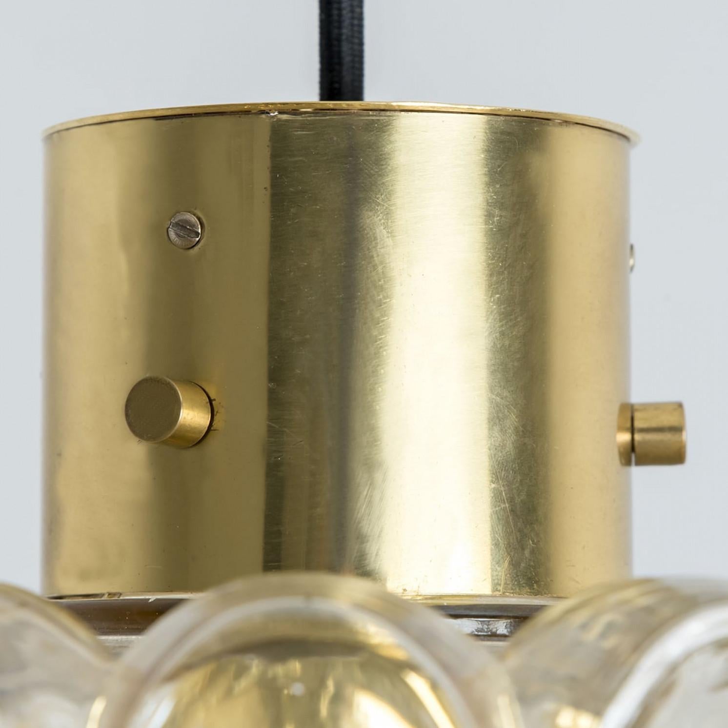 1 of the 2 Amber Glass Pedants by Helena Tynell for Glashütte Limburg, 1970 For Sale 3
