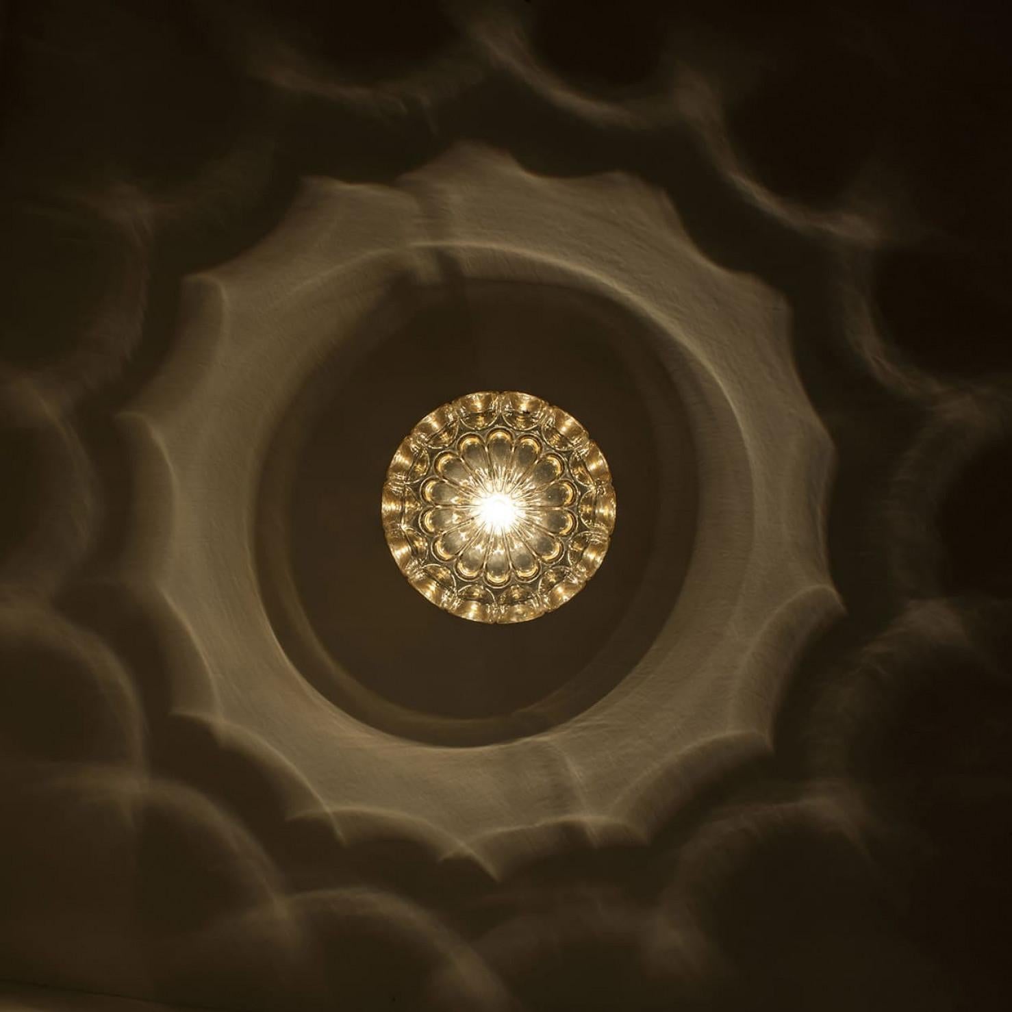 1 de los 2 Pedantes de cristal ámbar de Helena Tynell para Glashütte Limburg, 1970 en venta 12