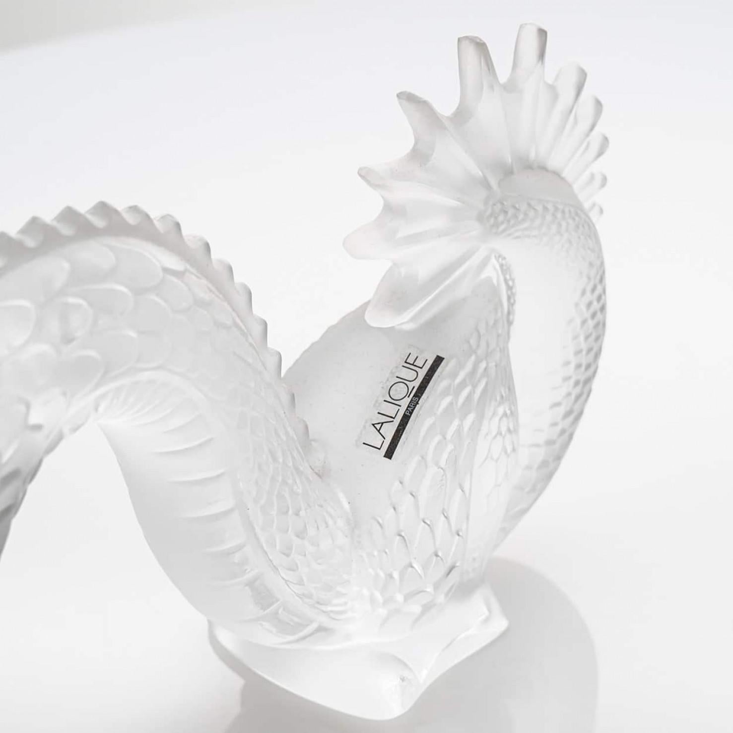 1 de las 2 esculturas de dragón de cristal de Baccarat, Francia Otro en venta