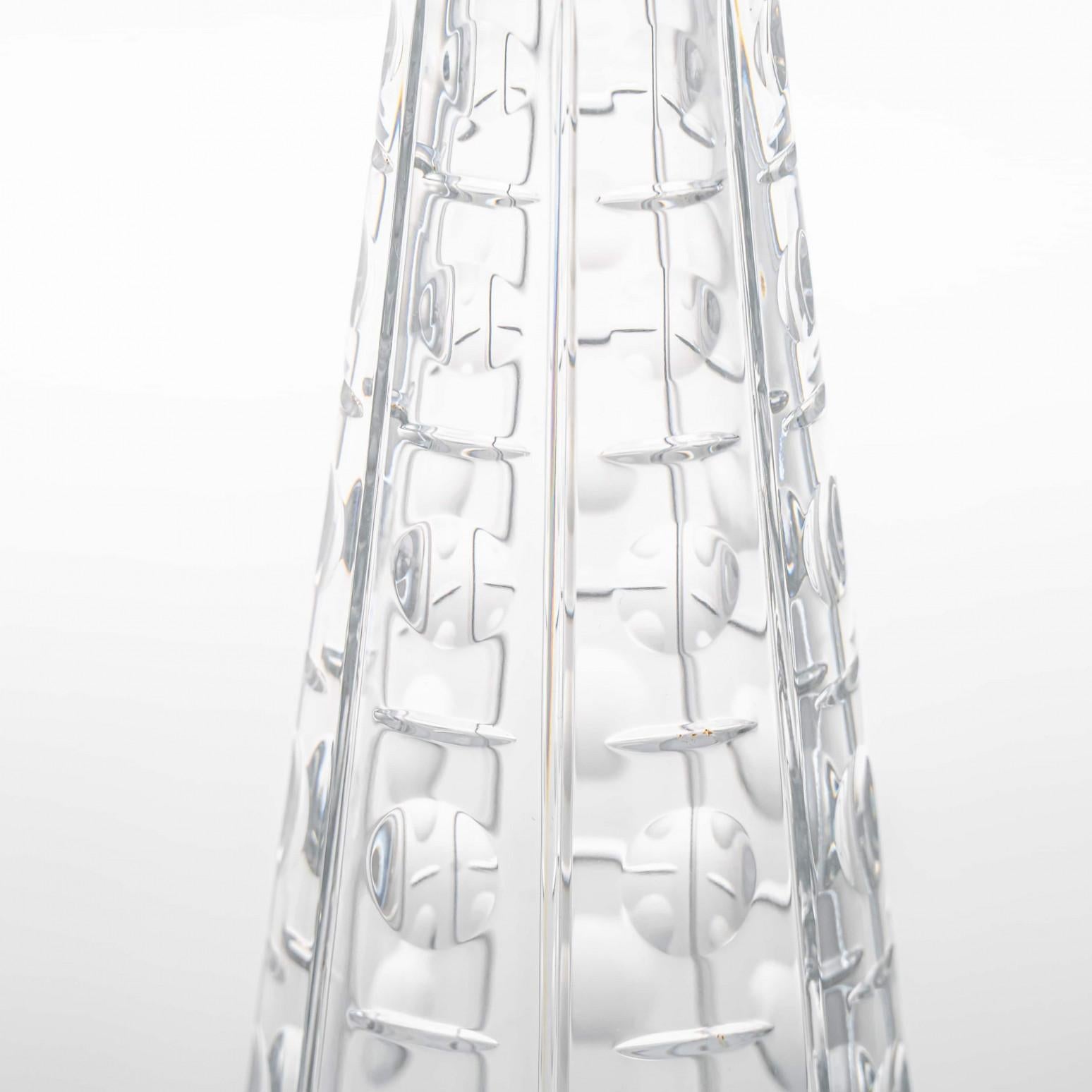 1 der 2 Baccarat Structured Exquise Karaffe aus klarem Kristall, Frankreich im Zustand „Gut“ im Angebot in Rijssen, NL