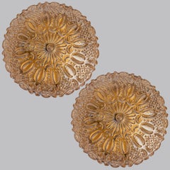 1 des 2 belles Montures en verre / Lights murales dans le style de Tynell