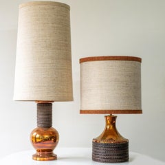 1 of the 2 Bitossi Ceramic Lamps for Bergboms, Lampshades by R. Houben