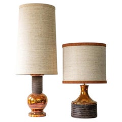 1 des 2 lampes en céramique de Bitossi pour Bergboms, Abat-jour de R. Houben