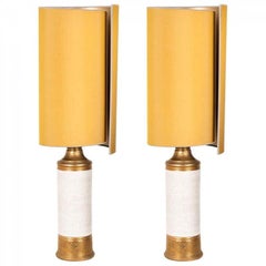 1 der 2 Bitossi-Lampen für Bergboms, mit CUSTOM MADE Lampenschirmen von Rene Houben