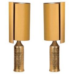 1 of the 2 Bitossi Lamps for Bergboms, with Custom Made Shades by René Houben