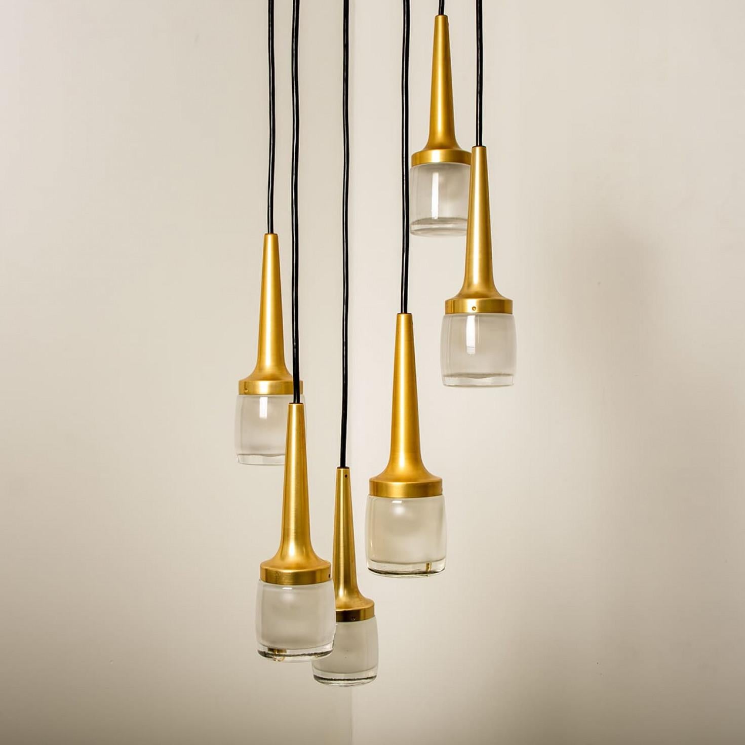 1 dei 2 apparecchi a cascata in vetro d'ottone di Staff, 1969 in vendita 10