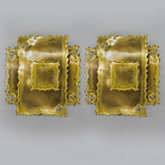 1 of the 2 Brass Wall Sconce by Holm Sorensen, Denmark 1960