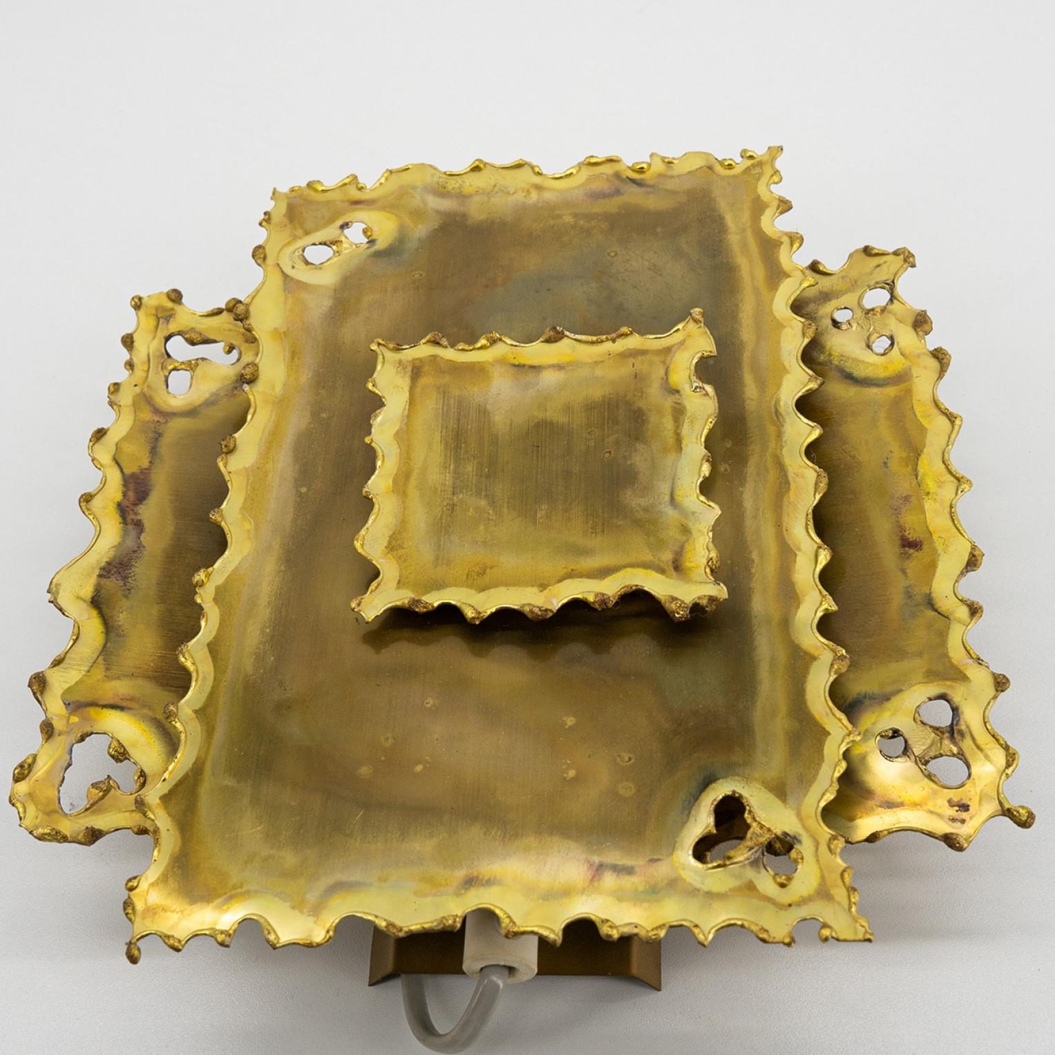 1 de las 2 Lámpara de pared de latón de Holm Sorensen, Dinamarca 1960 Danés en venta