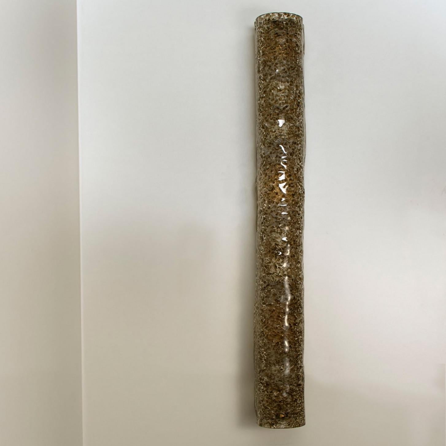 1 de los 2 apliques de cristal marrón latón de Hillebrand, Alemania, 1960 en venta 1