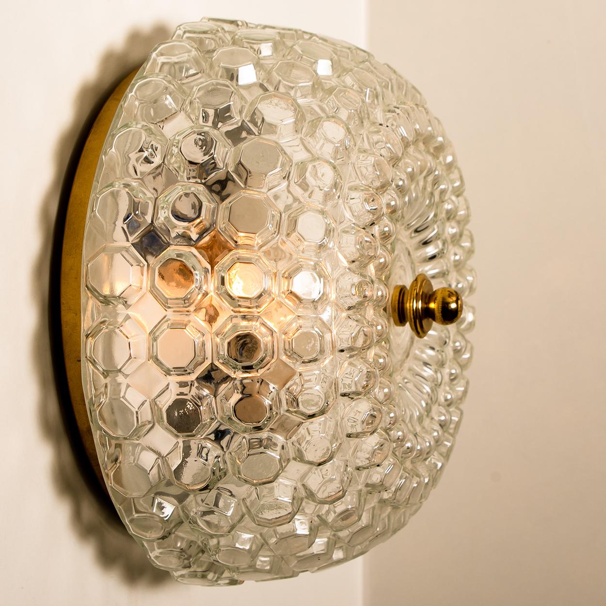 Plated 1 of the 2 Bubble Flush Mounts/Wall Sconces by Limburg, 1960s For Sale