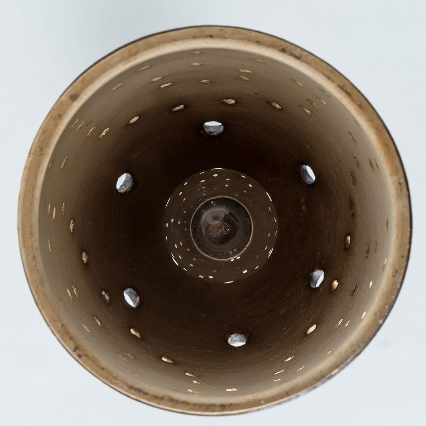 1 des 2 pendentifs en céramique beige bourgogne, Danemark, années 1960 en vente 2