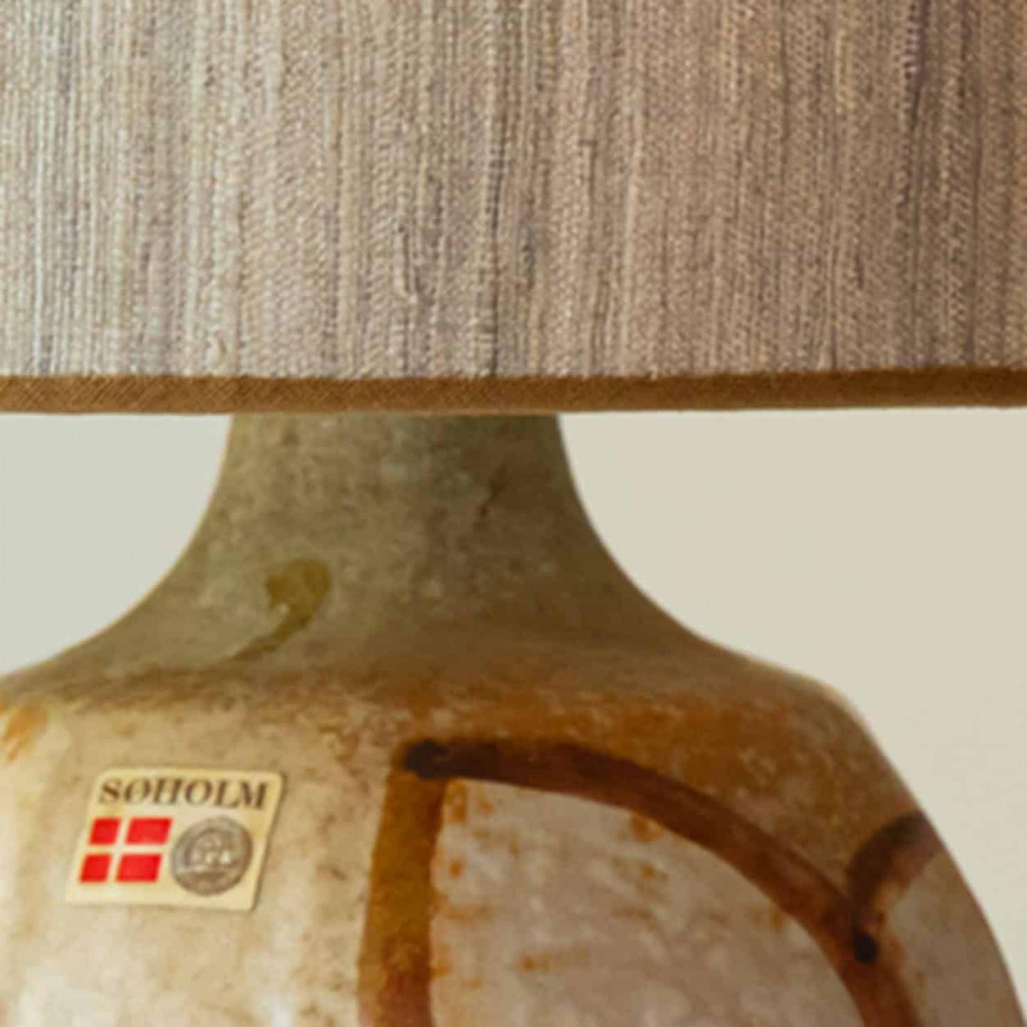 1 of the 2 Ceramic Table Lamps by Noomi Backhausen for Soholm, Denmark 1960 For Sale 3
