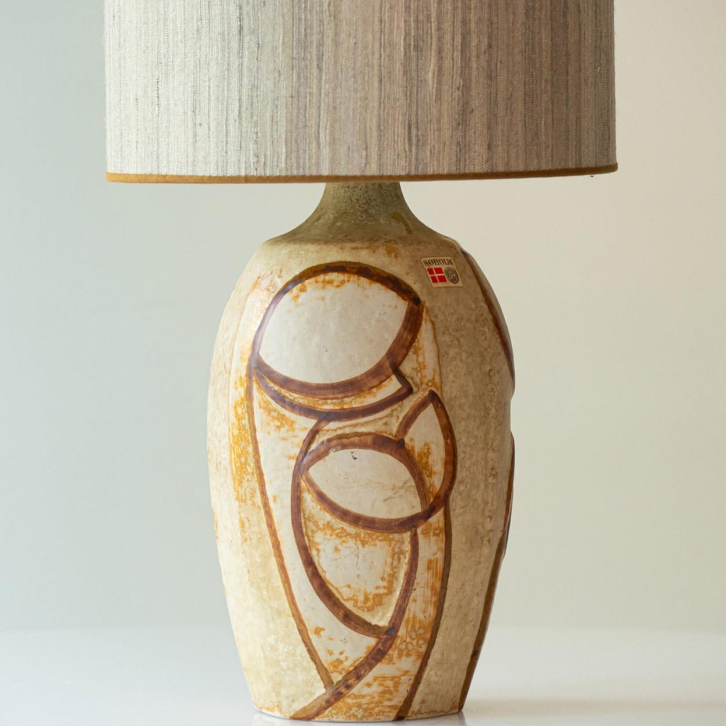 1 de las 2 Lámparas de mesa de cerámica de Noomi Backhausen para Soholm, Dinamarca 1960 en venta 3