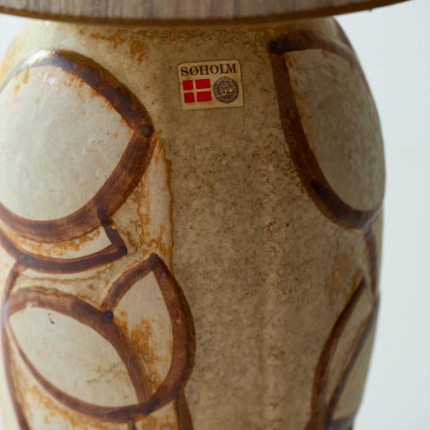 1 de las 2 Lámparas de mesa de cerámica de Noomi Backhausen para Soholm, Dinamarca 1960 mediados del siglo XX en venta