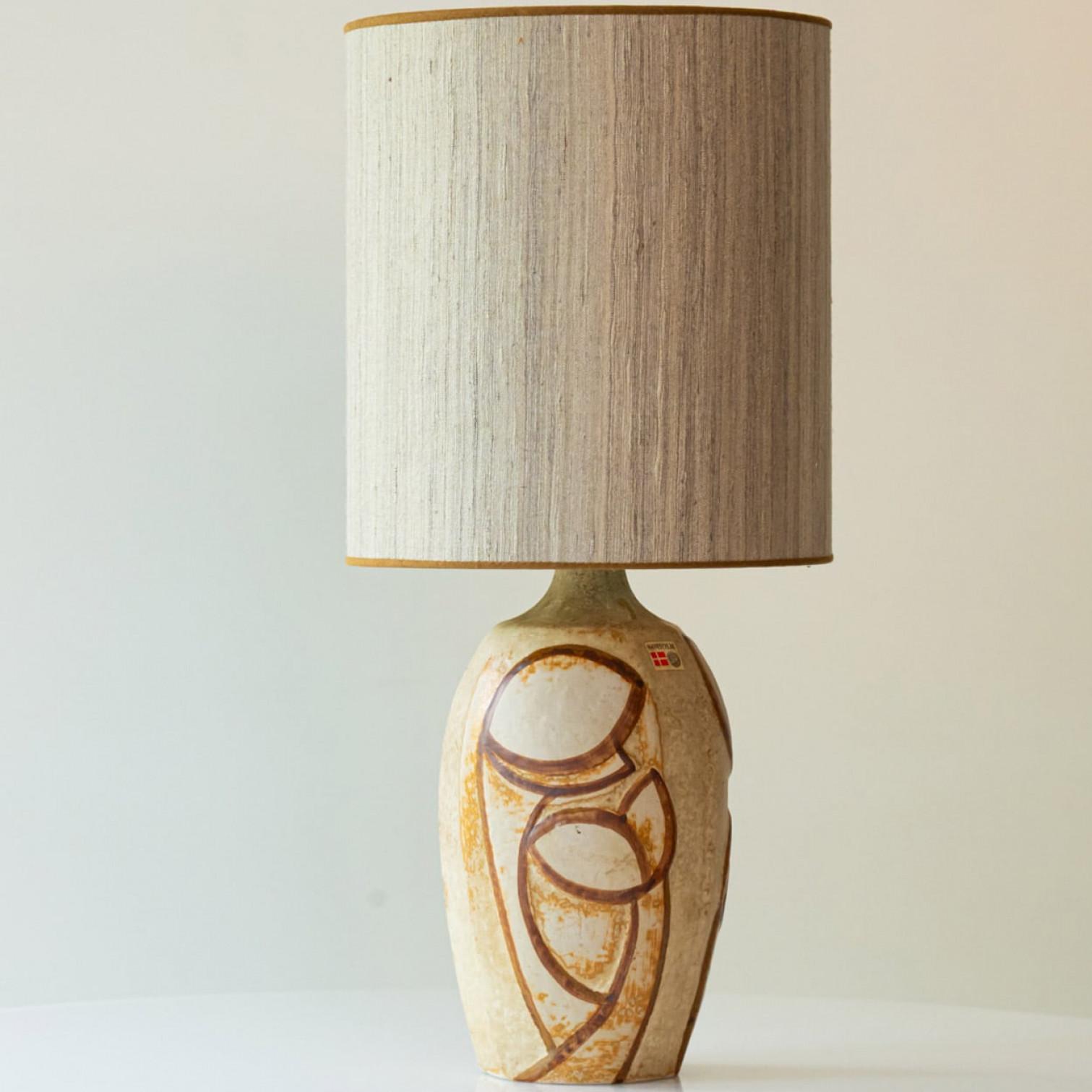 1 of the 2 Ceramic Table Lamps by Noomi Backhausen for Soholm, Denmark 1960 For Sale 1