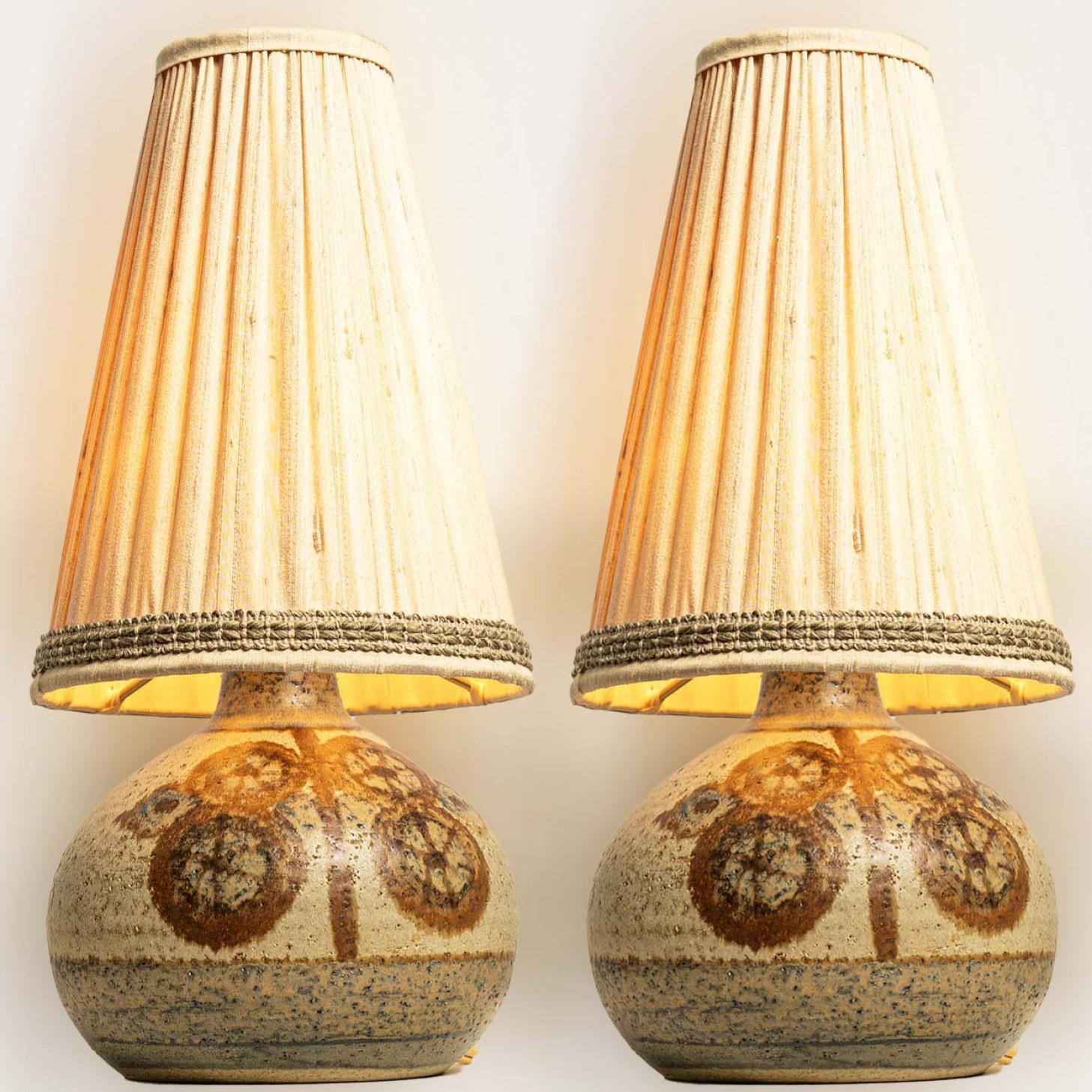 Mid-Century Modern 1 des 2 lampes de table en céramique de Noomi Backhausen pour Soholm, Danemark, années 1970 en vente