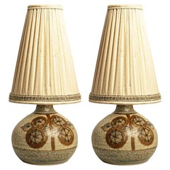 1 of the 2 Ceramic Table Lamps by Noomi Backhausen for Soholm, Denmark 1970s