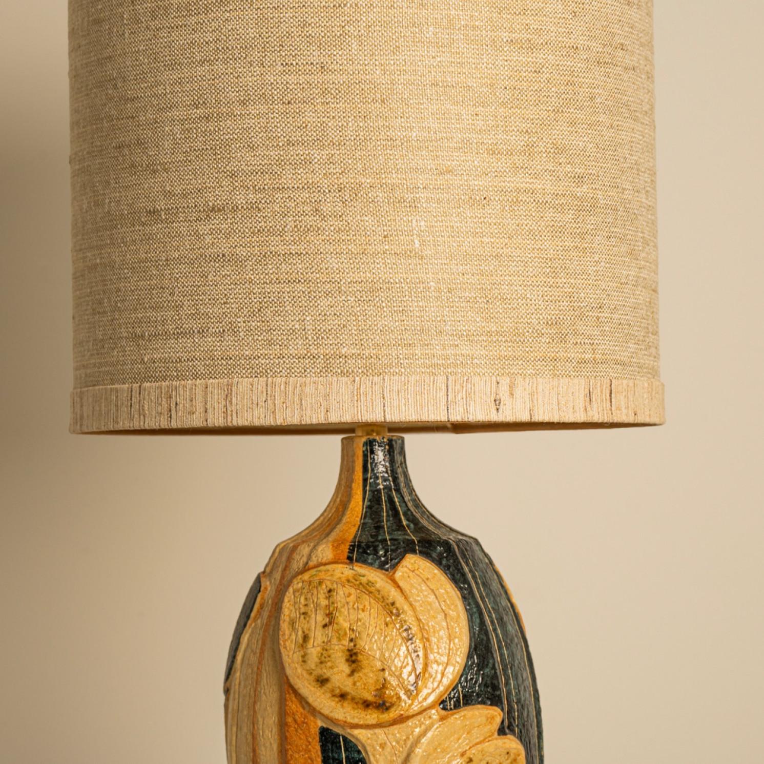 1 of the 2 Ceramic Table Lamps by Noomi Backhausen for Soholm With Custom Shade en vente 6