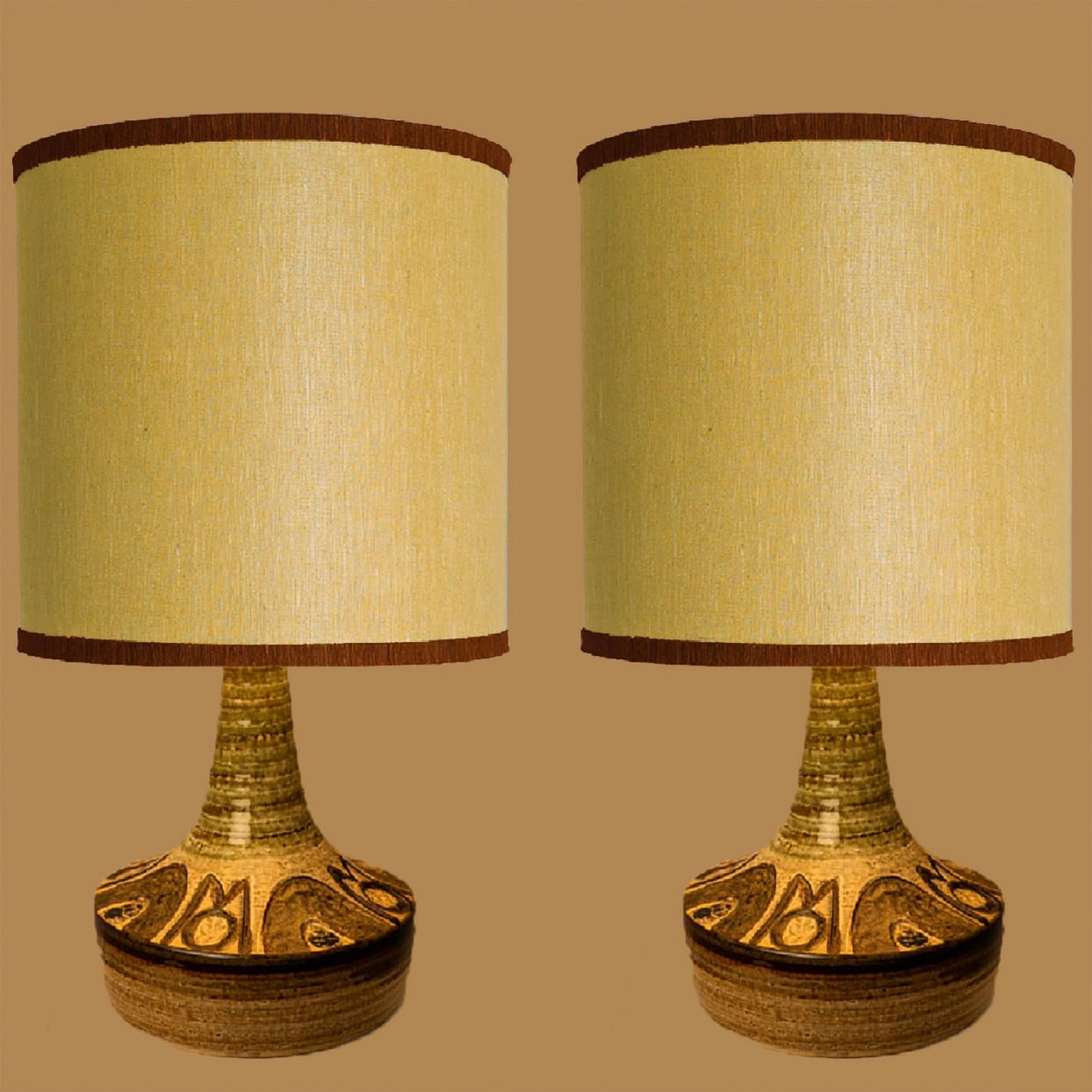 Metà XX secolo 1 of the 2 Ceramic Table Lamps, Noomi Backhausen for Soholm, Denmark 1960s in vendita