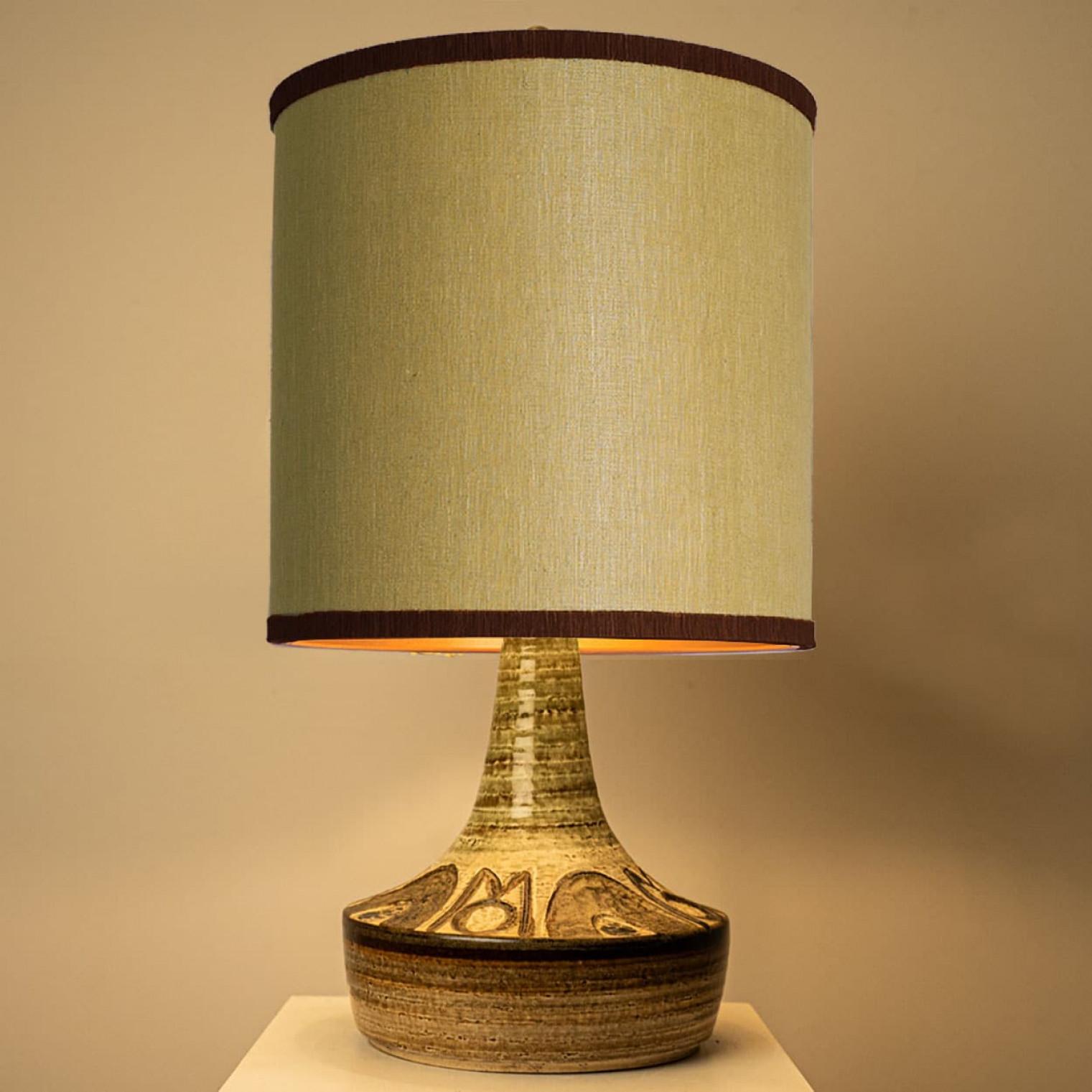 1 of the 2 Ceramic Table Lamps, Noomi Backhausen for Soholm, Denmark 1960s in vendita 1