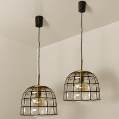 1 of the 2 Circle Iron and Bubble Glass Chandeliers, Limburg