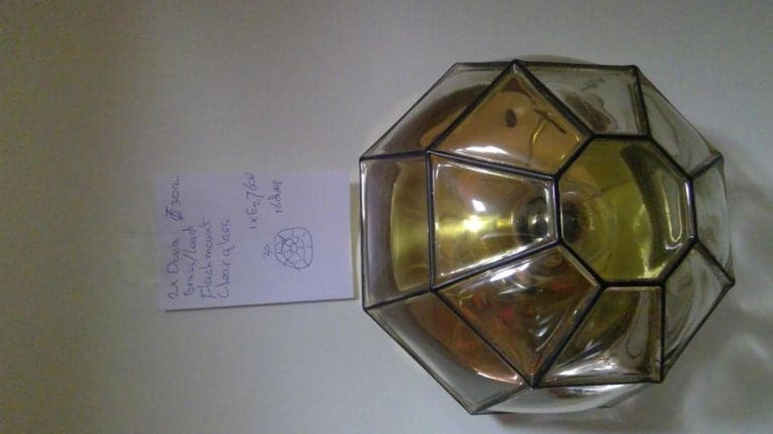 1 de los 2 Empotrable o aplique de cristal transparente de Limburg, años 60 en venta 2