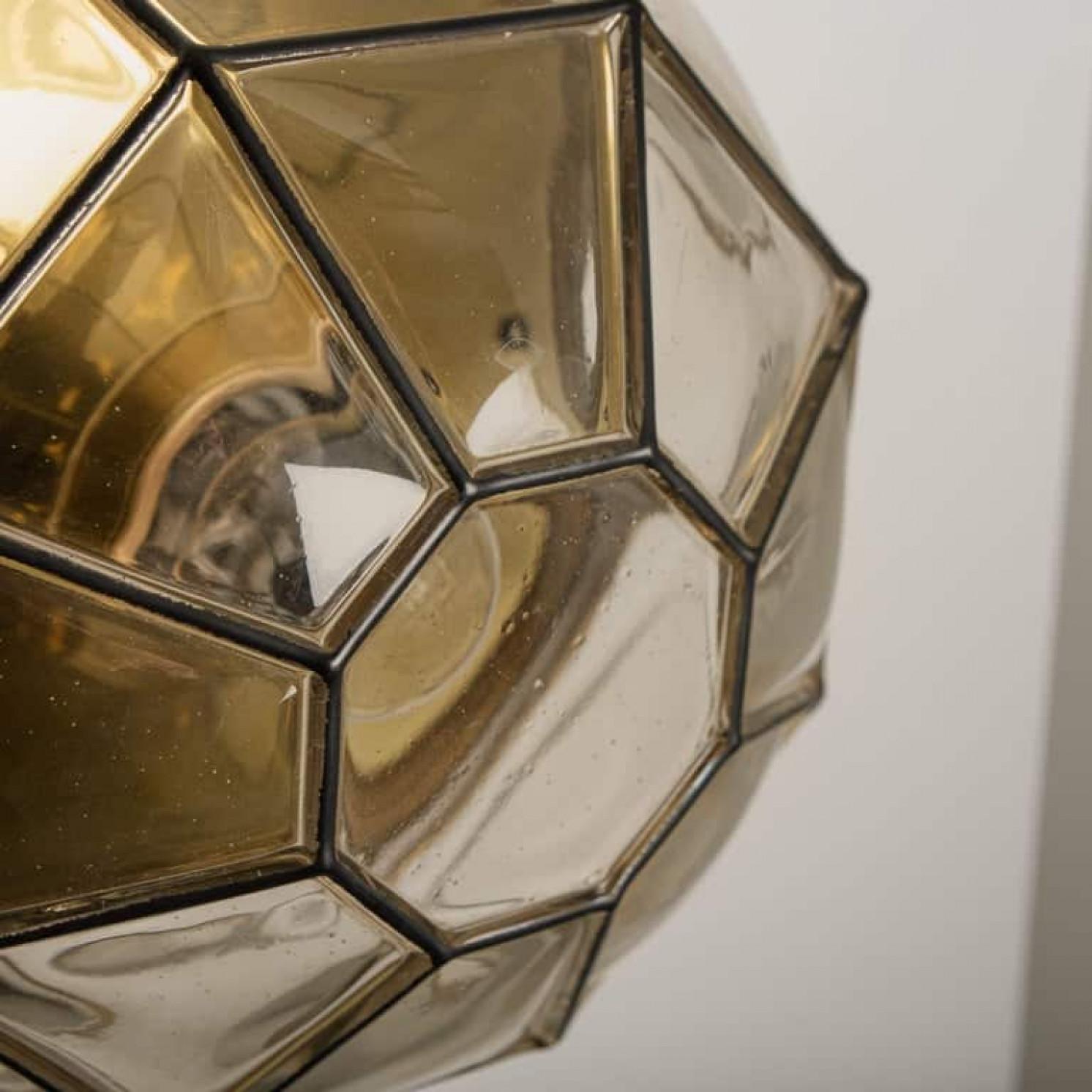 1 de los 2 Empotrable o aplique de cristal transparente de Limburg, años 60 Metal en venta