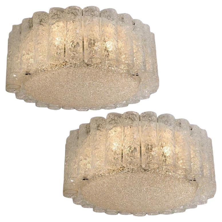 1 dei 2 lampadari Doria Clear Flush Mount, 1960