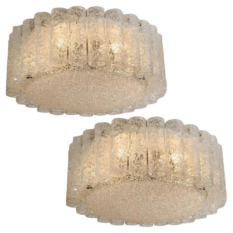1 dei 2 lampadari Doria Clear Flush Mount, 1960